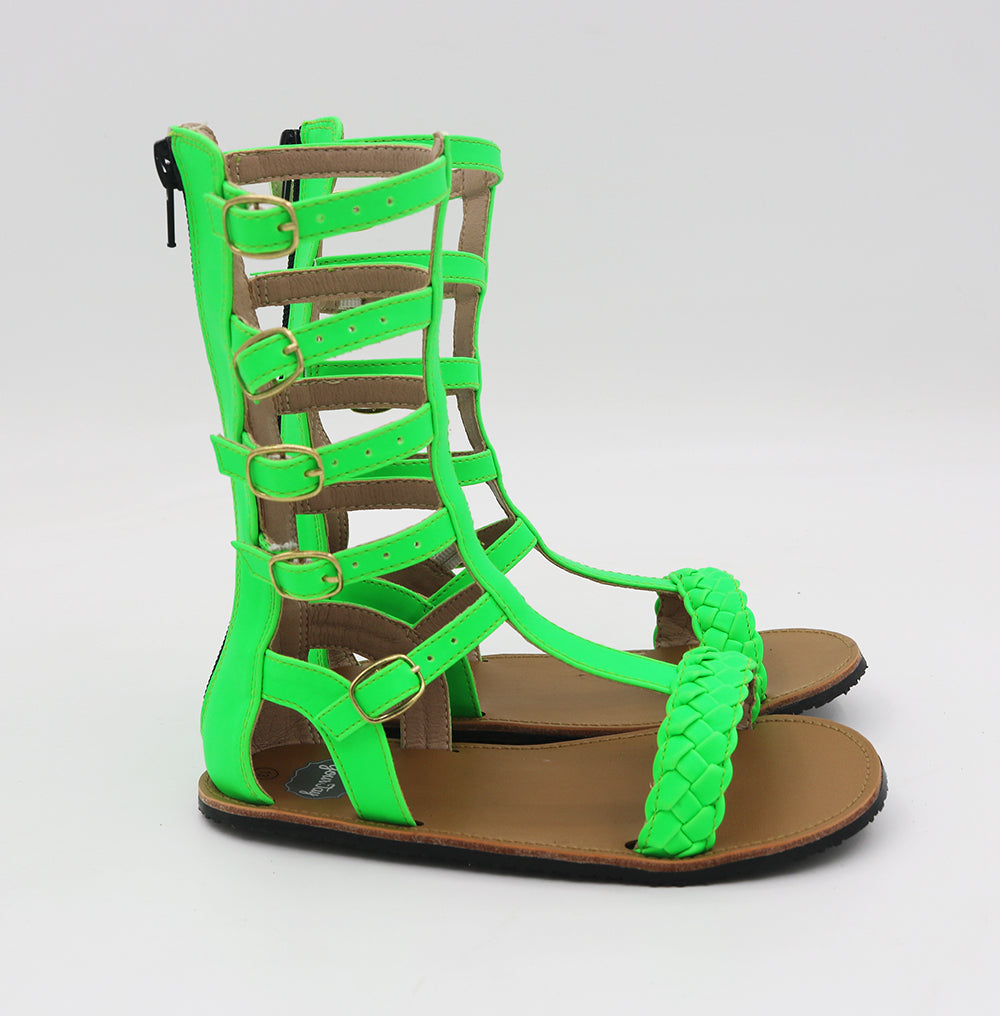 Neon green gladiator sandals on sale