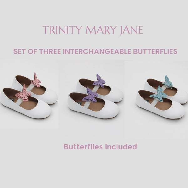 PRE-ORDER - Trinity White with Interchangeable butterflies